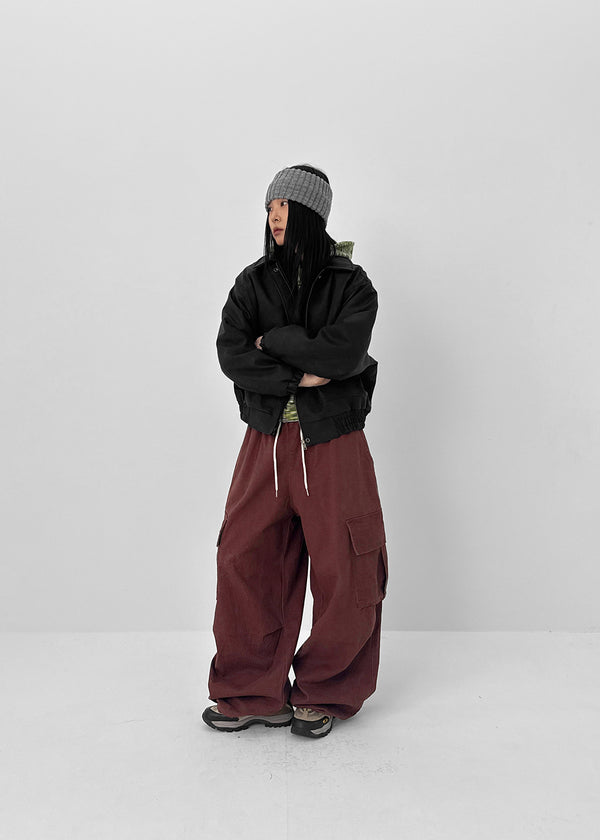 (UNISEX) Ar Cargo Wide String Pants