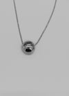 Tonal Silver Ball Drop Necklace