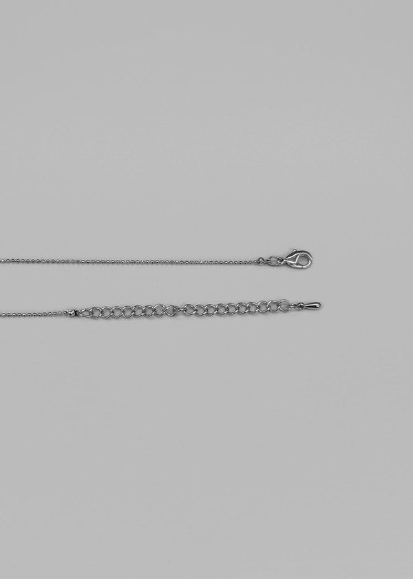 Tonal Silver Ball Drop Necklace