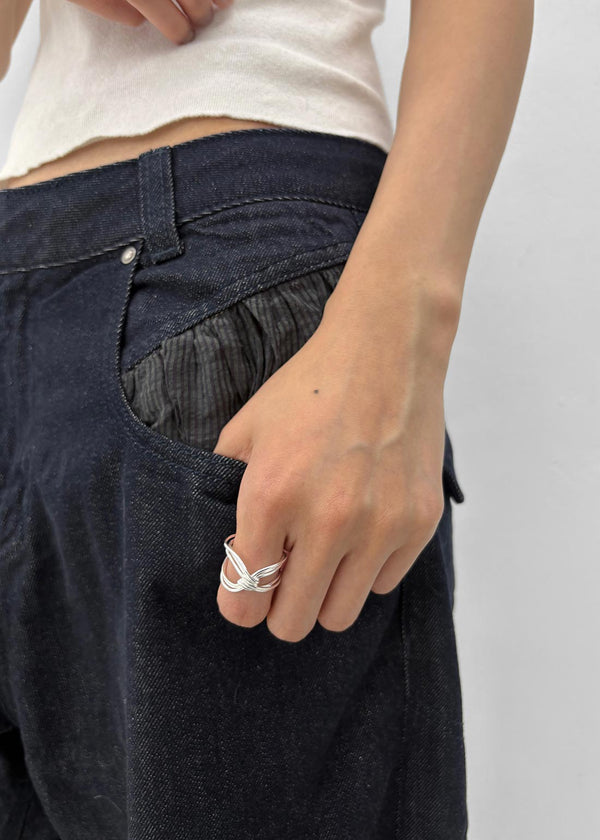 (SILVER 925) Chandel Twist Open Ring