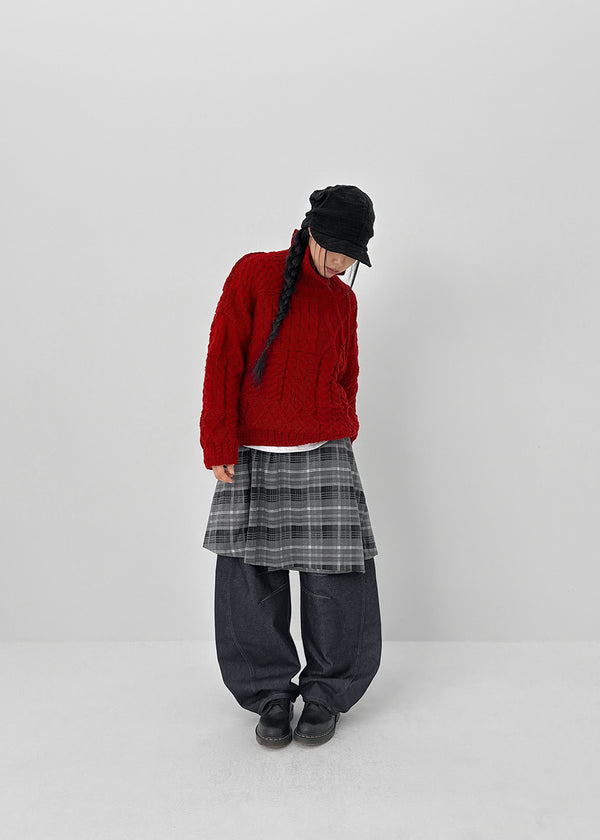 Yellr Non-fade Balloon Wide Denim Pants