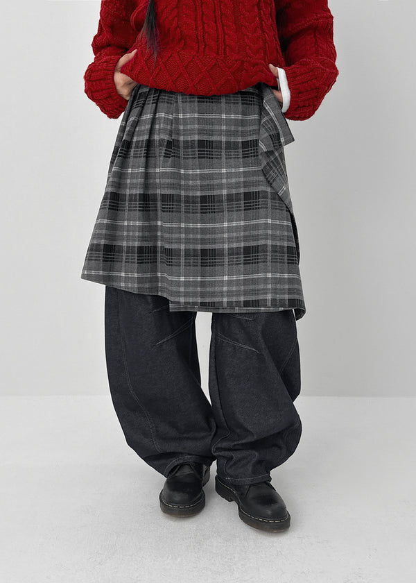 HUGYOURSKIN 新作Check Pleated Midi Skirt HUGYOURSKIN 新作Check Pleated Midi Skirt HUGYOURSKIN 新作Check