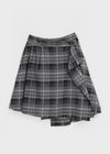 Cionel Check Wrap Midi Skirt