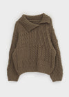 Febular Button Cable Knit