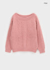 Roye Cable Off-shoulder Wool Knit
