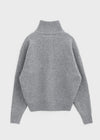 Nesto Angora Two-tone Collar-neck Knit