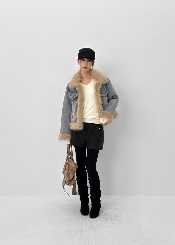 Ladino Rivet Wool Shorts