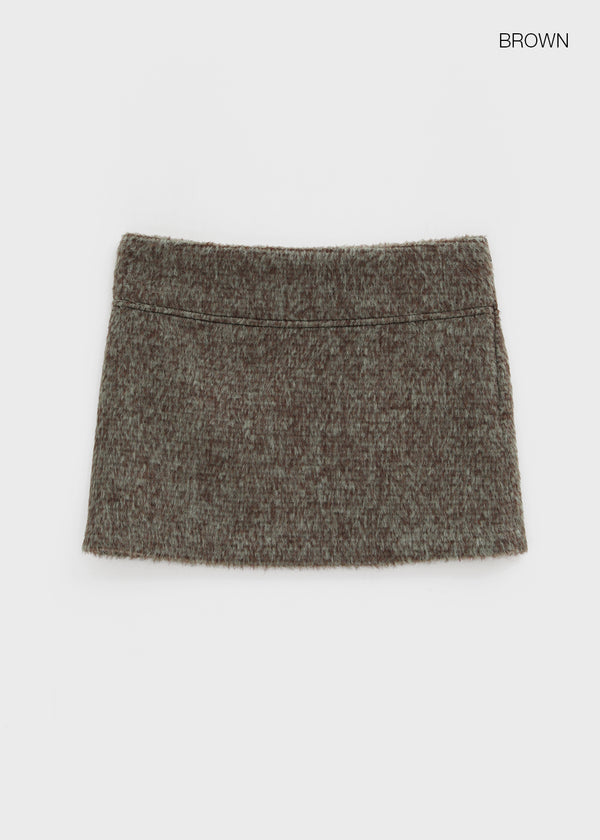 Tomle Low-waist Wool Miniskirt