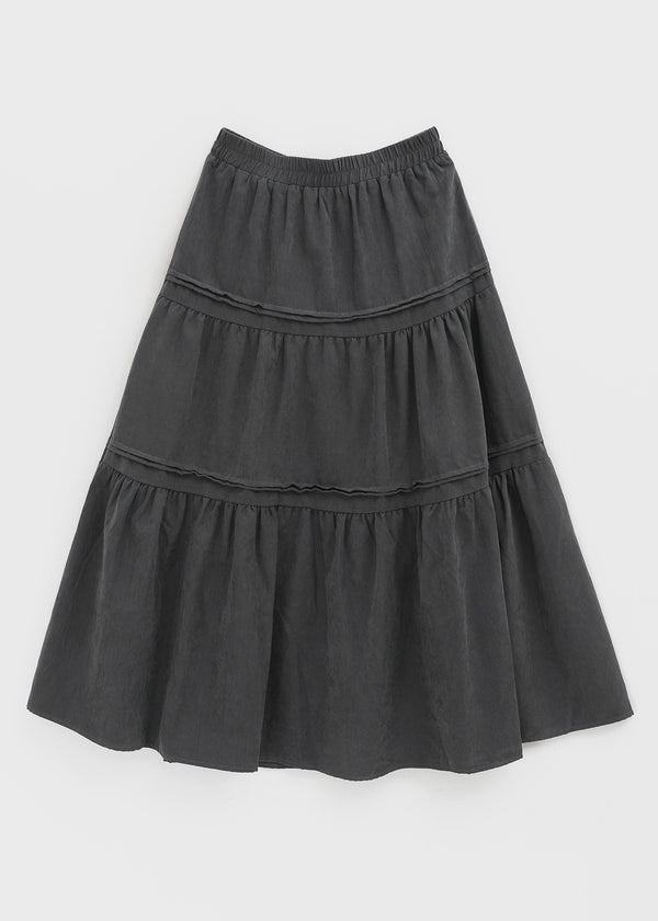 Robsha Suede Banding Cancan Long Skirt