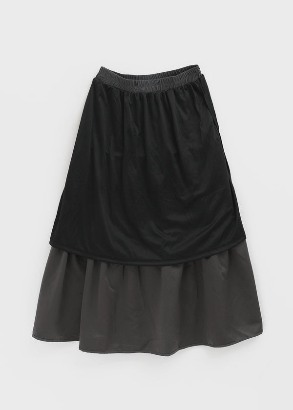 Robsha Suede Banding Cancan Long Skirt