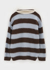 Camlet Hairy Stripe Collar Knit