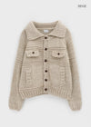 (UNISEX) Mamming Heavy Bocashi Wool Knit Cardigan