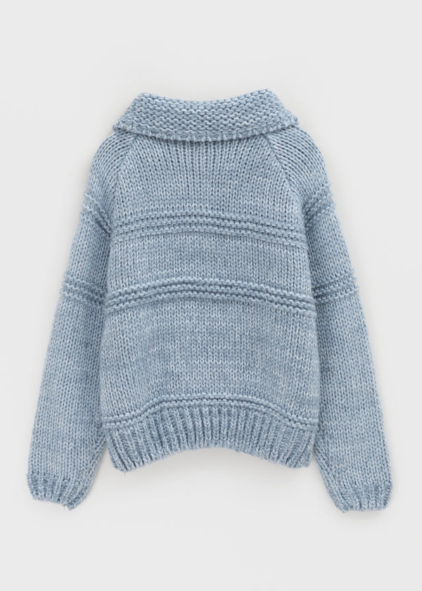 (UNISEX) Mamming Heavy Bocashi Wool Knit Cardigan