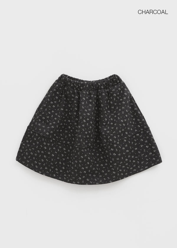 Atel Flower Fleece Banding Midi Skirt