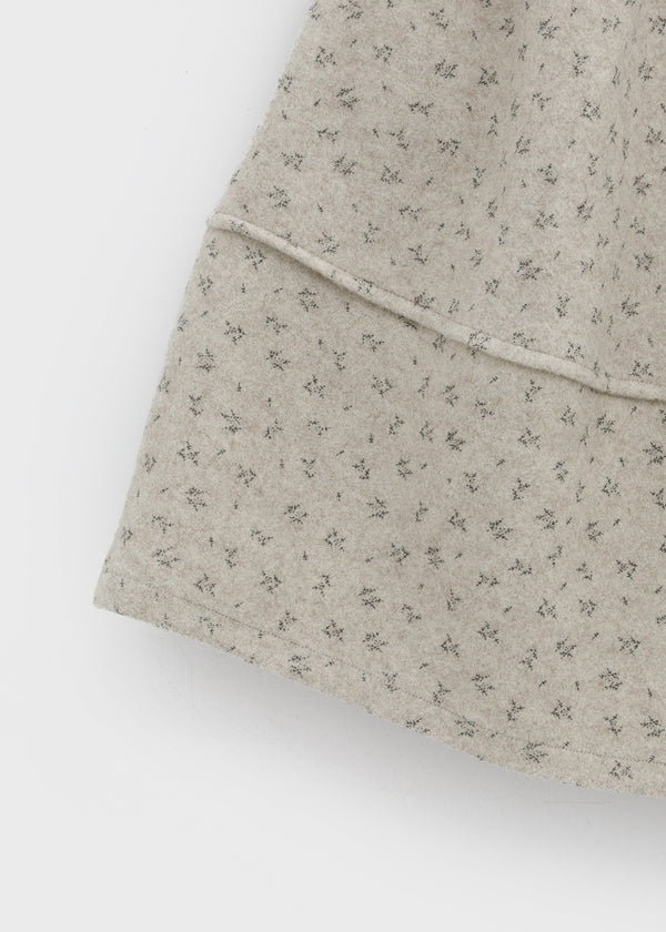 Atel Flower Fleece Banding Midi Skirt