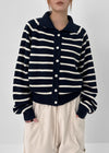 Pell Stripe Collar Knit Cardigan