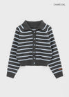 Pell Stripe Collar Knit Cardigan