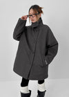 Pudding High Neck Quilted Half Coat (2 Oz)