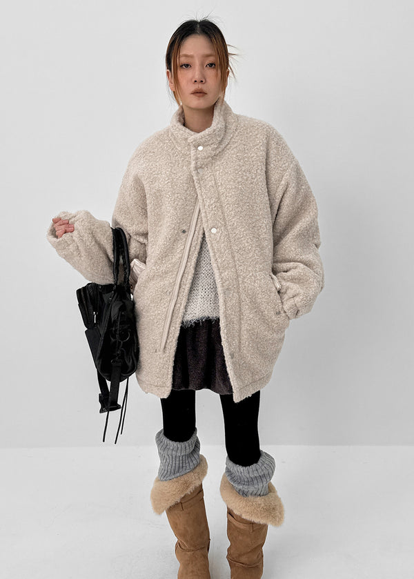 Caroen Boat Neck Boucle Knit