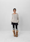 Caroen Boat Neck Boucle Knit