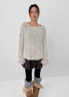 Caroen Boat Neck Boucle Knit
