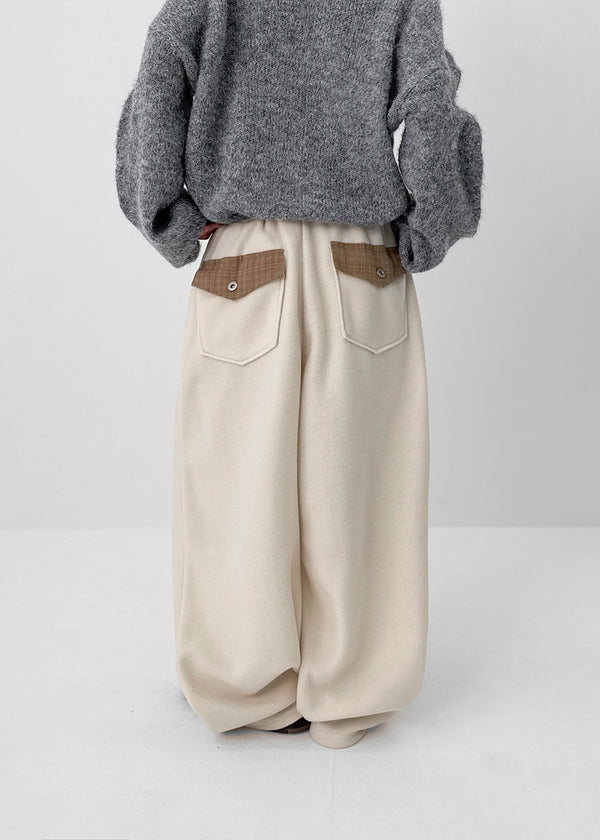 Atot Check Pocket Fleece Banding Pants – BLACKUP