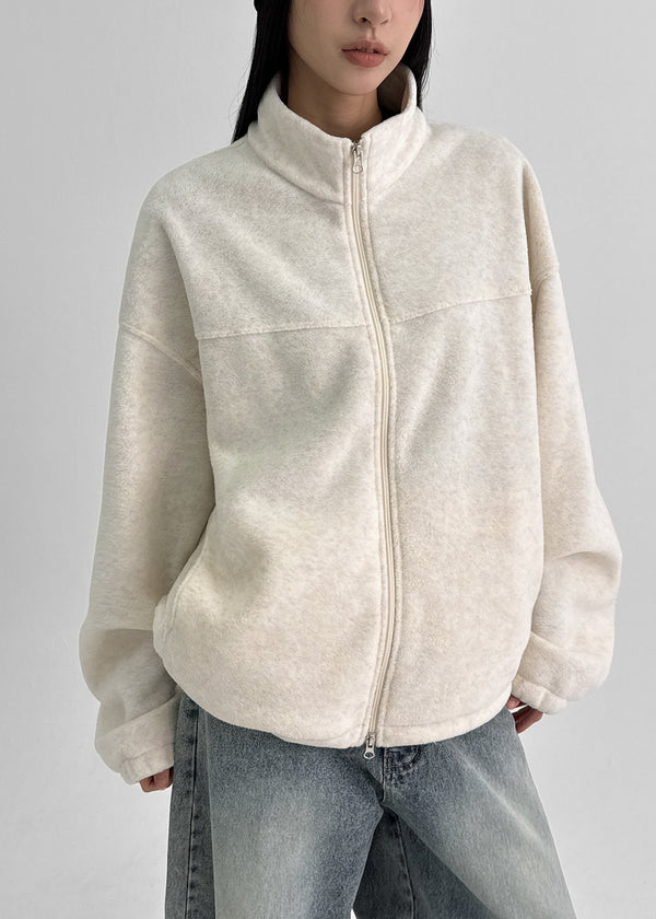 (UNISEX) Devoti Fleece High Neck Two-way Zip-up