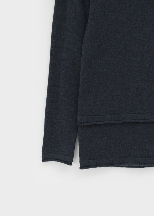 Lutem Layered Long Sleeve Wool Knit