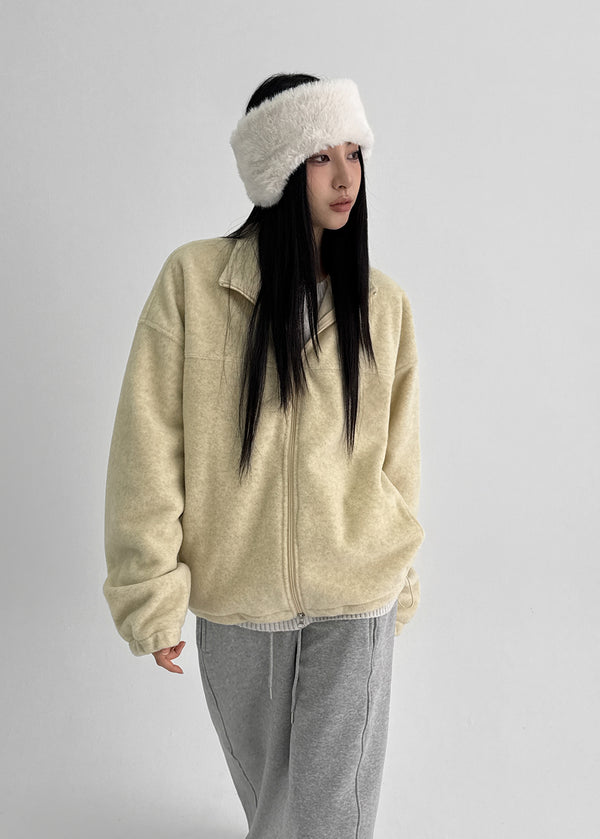 (UNISEX) Devoti Fleece High Neck Two-way Zip-up