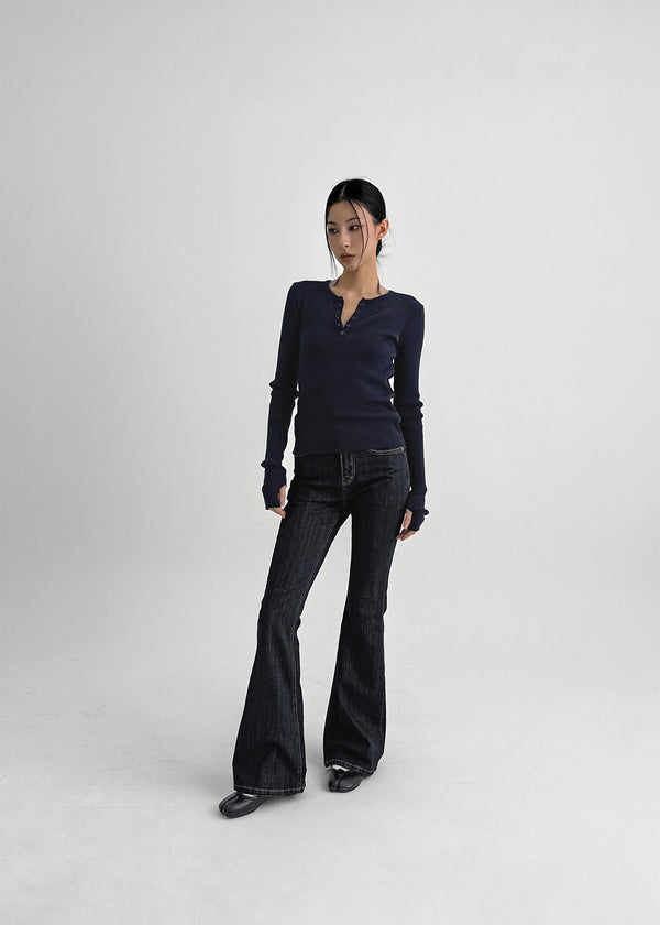 Kankam Raw Denim Bootcut Pants