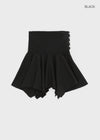 Kyel Snap Button Folding Unbalanced Mini Skirt