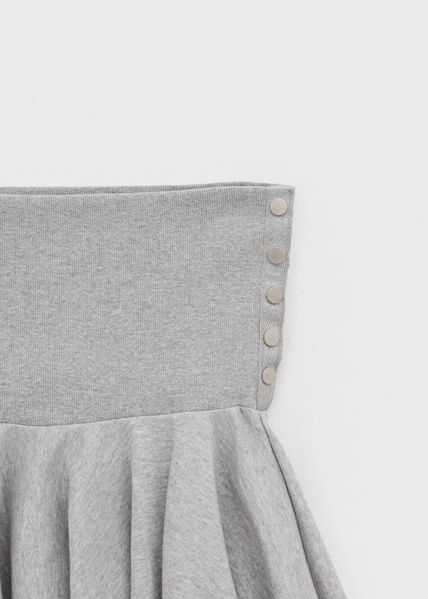 Kyel Snap Button Folding Unbalanced Mini Skirt
