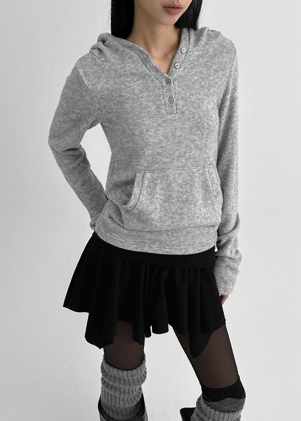 Febul Wool Hooded Long Sleeve T-shirt