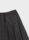 Pocoon Buckle Back Band Pleated Skirt Pants (30% Wool)