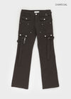 Ronrom Low-waist Wide Bootcut Cargo Pants