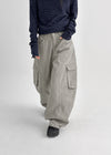 (UNISEX) Mitcho Curved Balloon Back Banding Cargo Pants