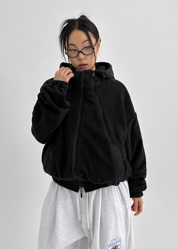 Tottle Two-way Fleece Hooded Zip-Up