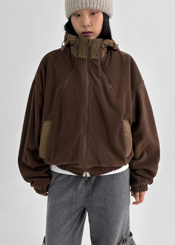 Tottle Two-way Fleece Hooded Zip-Up