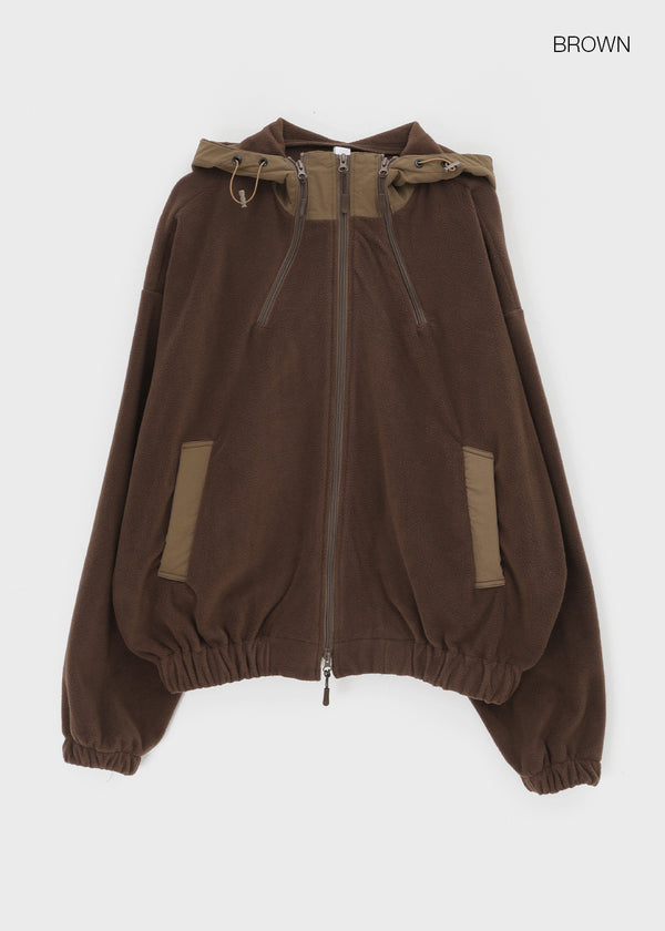 Tottle Two-way Fleece Hooded Zip-Up