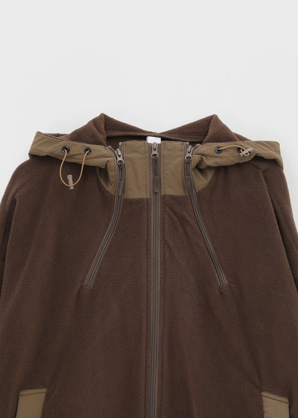 Tottle Two-way Fleece Hooded Zip-Up