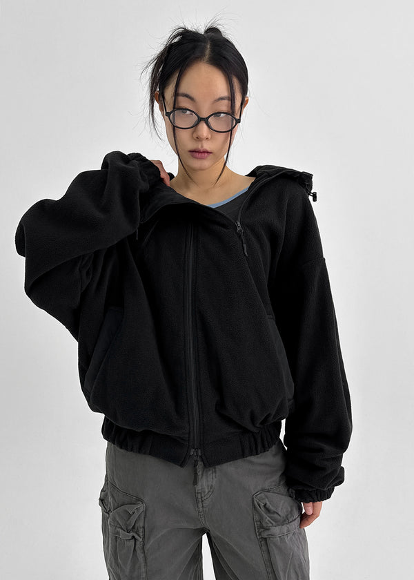 Tottle Two-way Fleece Hooded Zip-Up