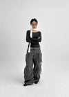 (UNISEX) Tuline Multi-pocket Cargo Cotton Pants
