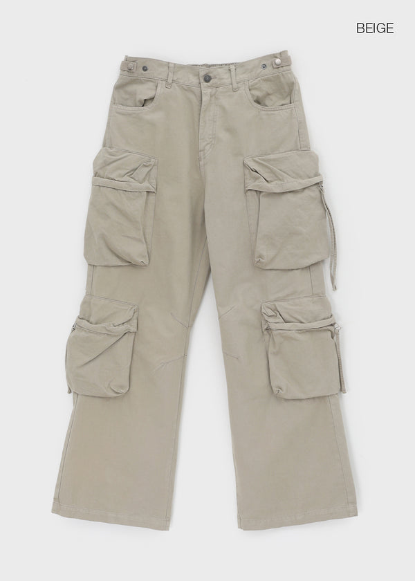 (UNISEX) Tuline Multi-pocket Cargo Cotton Pants