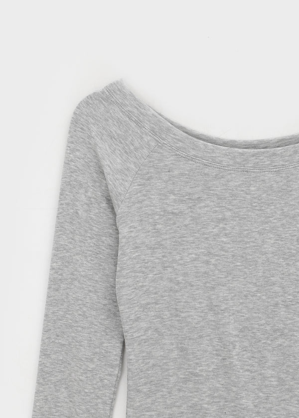 Yantou Off-Shoulder Tencel Long-Sleeve Top