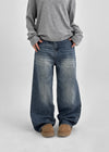 (UNISEX) Pilar Washing Wide Denim Pants