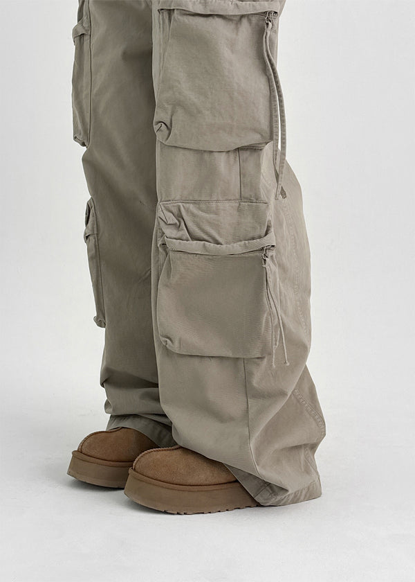 (UNISEX) Tuline Multi-pocket Cargo Cotton Pants