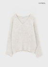 Huenings Hairy V-neck Wool Knit