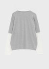 Totori Loose Fit Short Sleeve Layered Long Sleeve T-shirt