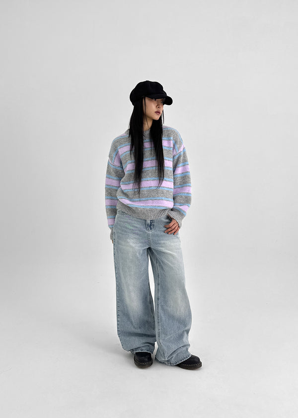 (UNISEX) Pilar Washing Wide Denim Pants