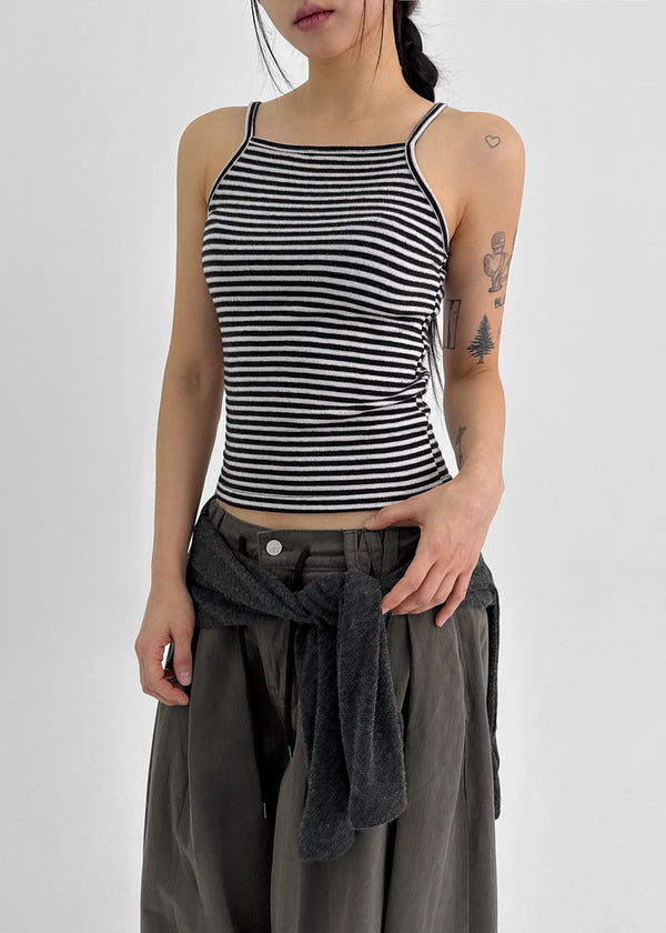 Pube Fleece Striped Sleeveless
